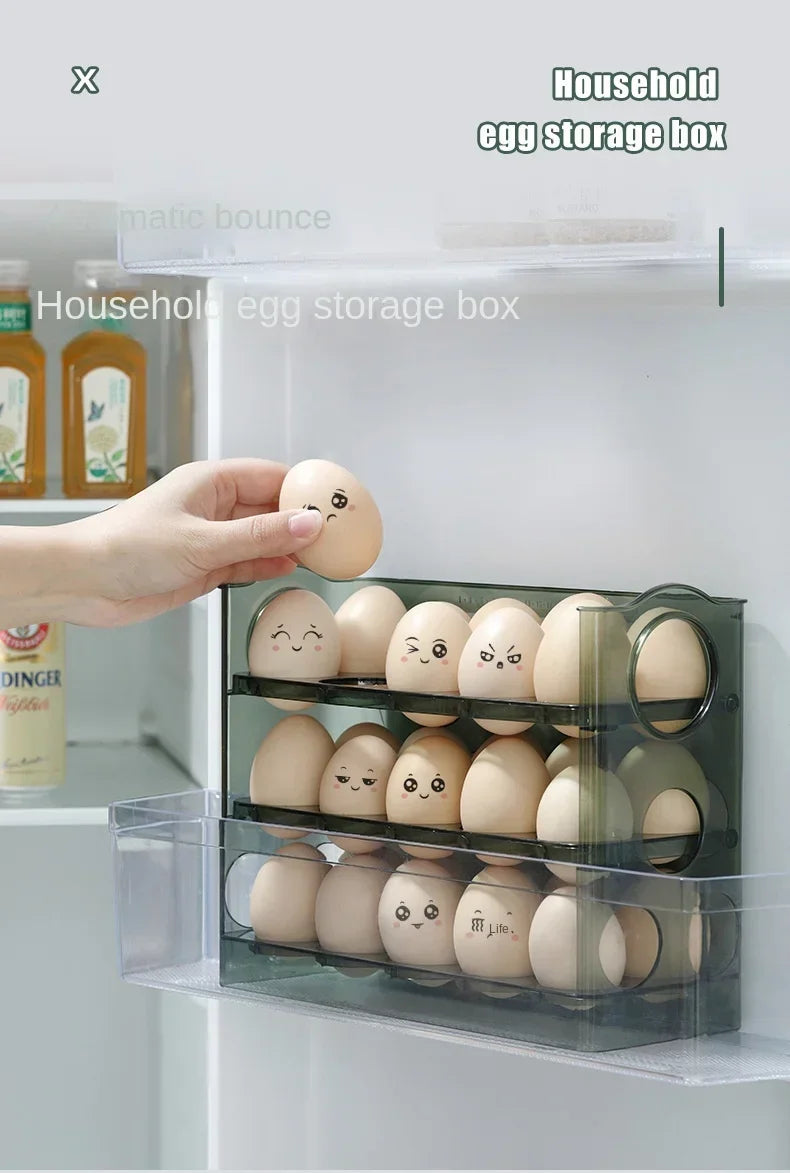 Egg Storage Box Refrigerator Organizer Food Containers Egg Fresh-keeping Case Holder Tray Dispenser Kitchen Storage Boxes